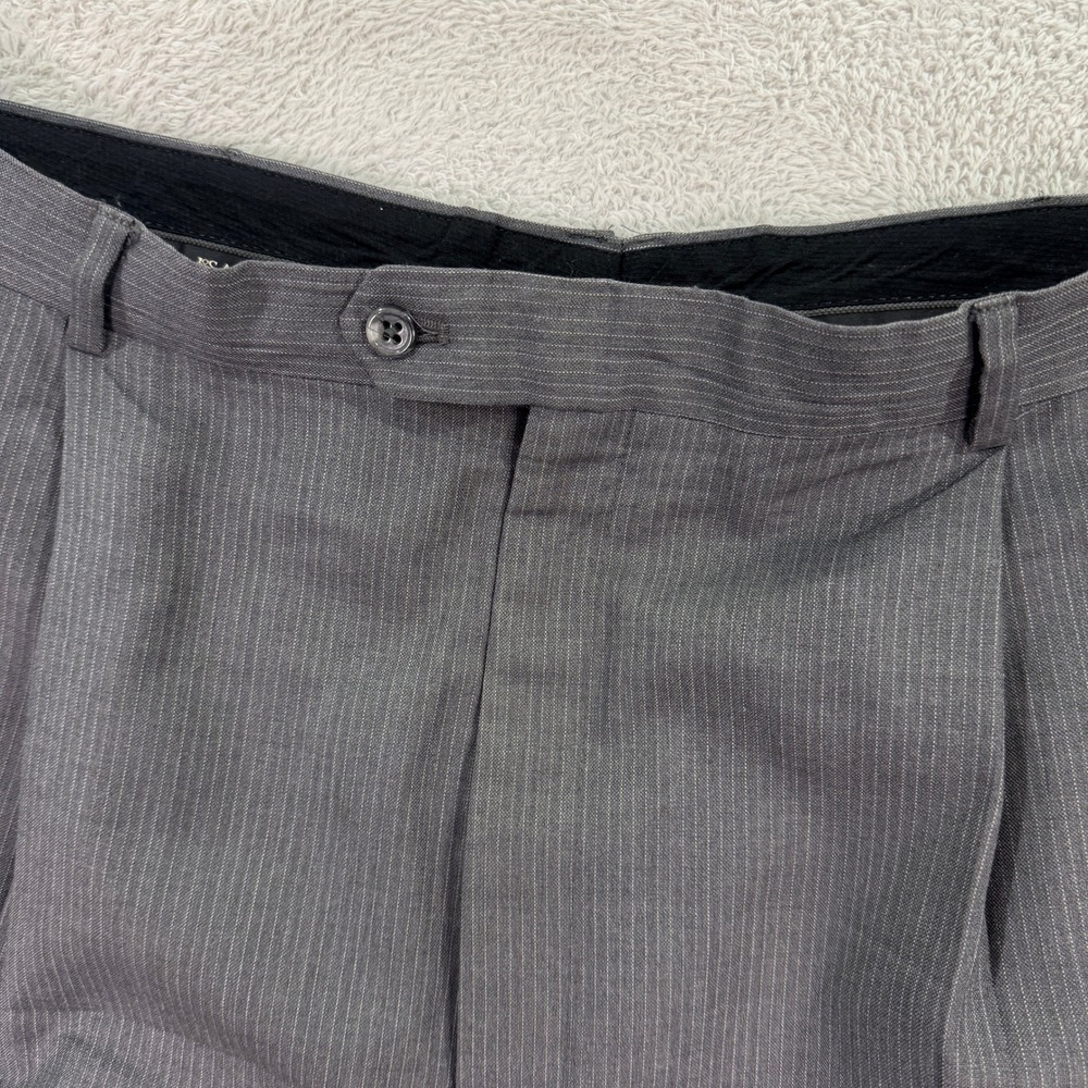 Jos A Bank Signature Collection Mens 48XL Gray Pinstripe Wool Silk Suit 38x36 - Picture 14 of 16